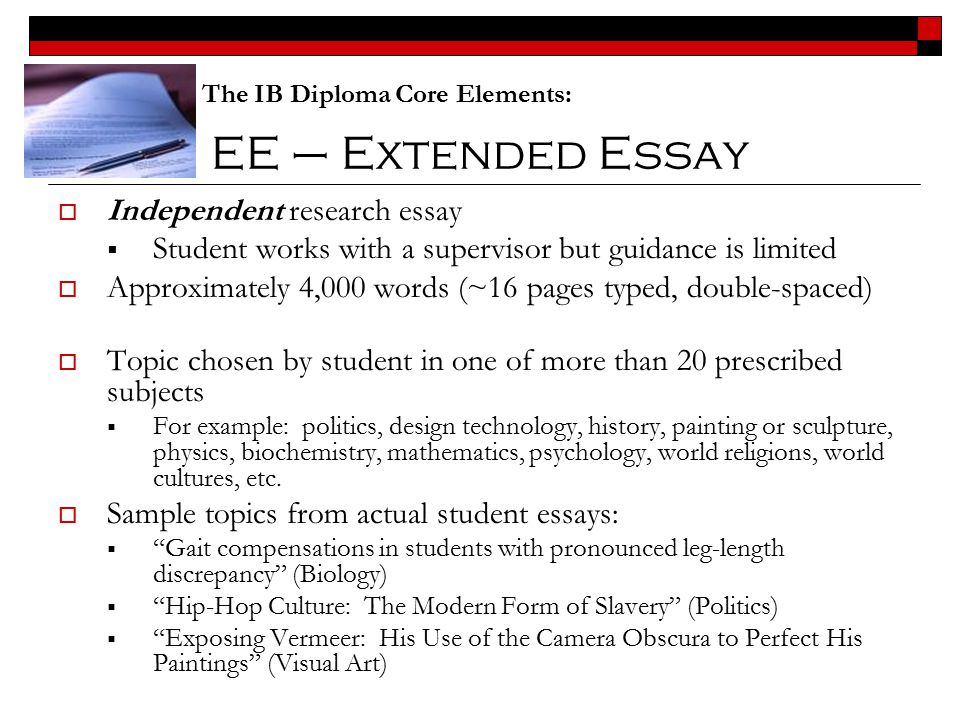 Extended Essay: Reflection